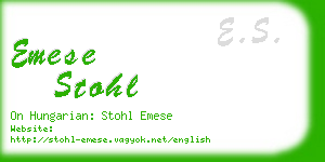 emese stohl business card